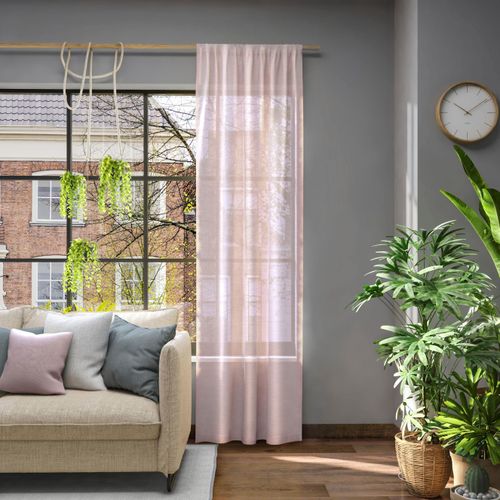 4006470481673 - Vorhang NEUTEX FOR YOU Libre-ECO Gardinen Gr 245 cm Stangendurchzug 142 cm lila (flieder) Stangendurchzug Nachhaltig