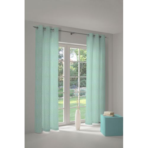 4004567273149 - Vorhang ADAM Vorhang Easy Diamond aus 100 % Bio-Baumwolle Ösen (1 St) Gr 1 blau B145cm H145cm Jacquard Baumwolle (Bio-Baumwolle) Gardinen Blickdichter Vorhang Easy Diamond aus Bio-Baumwolle Made in Germany