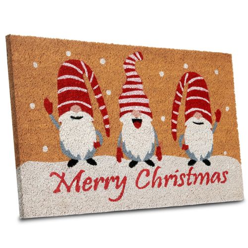 4255636656282 - NYVI Fußmatte Christmas - Rutschfest Hygienisch Leicht zu Reinigen für Innen und Außen Größe40x70 cm FarbeChristmas 1