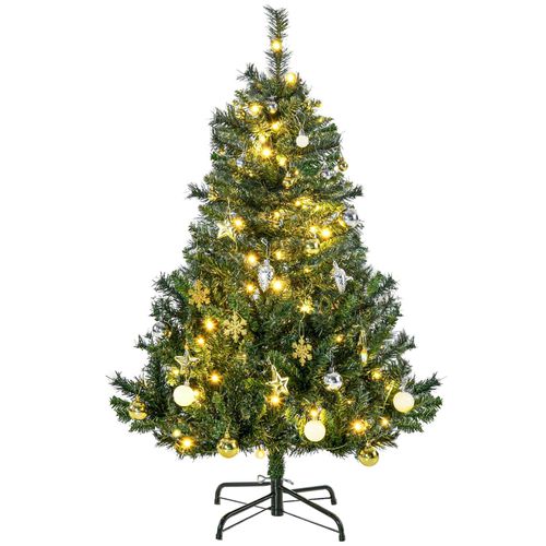 4250871200474 - Künstlicher Weihnachtsbaum mit 80 LEDs grün 75 x 120 cm (ØxH) Tannenbaum Christbaum LED Xmas tree Weihnachtsdeko
