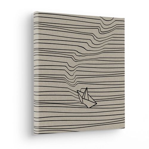 4055065030390 - Leinwandbild KOMAR Against the stream - Größe 30 x 30 cm grau (farbe bild(er) grau schwarz) B30cm Papier Holz Bilder Keilrahmenbild mi Echtholzrahmen