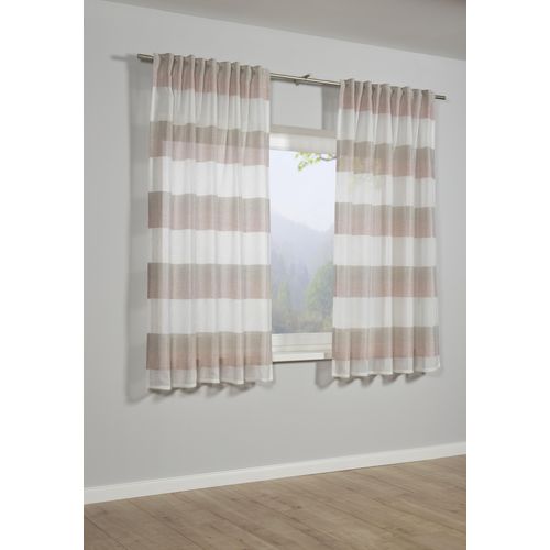 4003018366898 - Gardine Schal mit Gardinenband Etamine GARDINIA verdeckte Schlaufen (1 St) blickdicht Stoff Etamine rosa