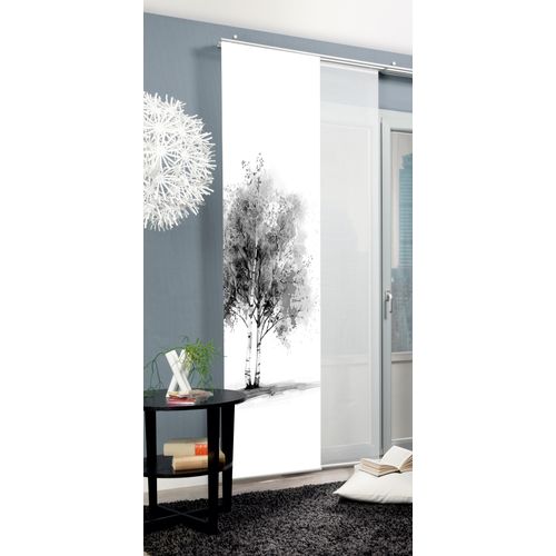 4056751538237 - Schiebegardine HOME WOHNIDEEN TREE Gr 1 grau B60cm H245cm Polyester Gardinen Schiebewand Seidenoptik Digitaldruck 4056751538237 - Schiebegardine HOME WOHNIDEEN TREE Gr 1 grau B60cm H245cm Polyester Gardinen Schiebewand Seidenoptik Digitaldruck