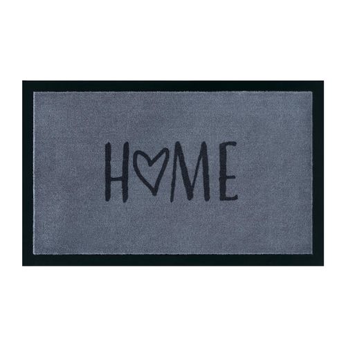 4255636665963 - NYVI Fußmatte Writing - Langlebig Anti-Rutsch für Innen und Außen Größe45x75 cm FarbeHome Grau
