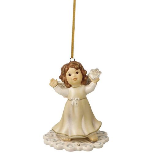 4005169374005 - Dekofigur GOEBEL Engel Winterspaß champagner B6cm H75cm T6cm Steingut Dekofiguren 6 x 6 x 75 cm