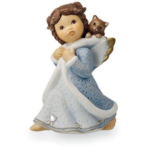 4005169371806 - Dekofigur GOEBEL Engel Schnurrender Begleiter bunt B5cm H10cm T7cm Biskuitporzellan Dekofiguren 7 x 5 x 10 cm