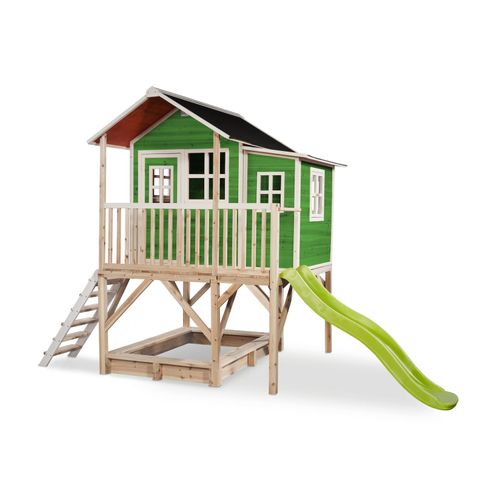 8718469468256 - Exit Toys Spielhaus Loft Grün ca 170 x 170 x 249 cm