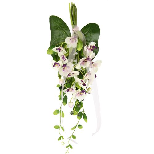 4019844796860 - Kunstblume IGEA Orchidee lila (violettweiß) B20cm H60cm L9cm Obermaterial 90% Polyester 10% Kunststoff Kunstpflanzen Zum Hängen oder Tischdeko Mittelstücke Wanddeko