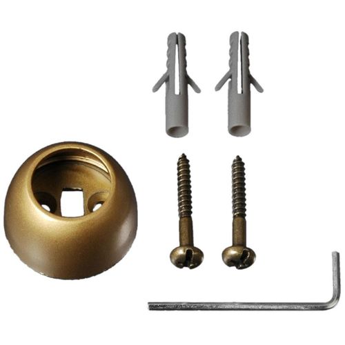 4016318203893 - Wandbefestigung Gr 1 gold (goldfarben matt) Ø16cm Gardinenstangenhalterungen für Gardinenstangen Ø 20 mm