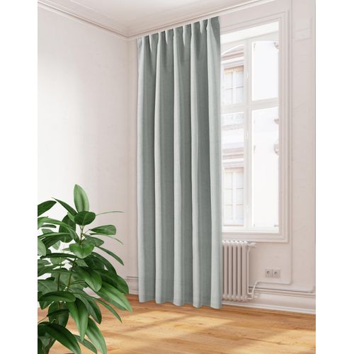 4056751531849 - Vorhang HOME WOHNIDEEN JONALU Gr 1 grün (mint) B140cm H300cm Polyester Gardinen Kombibandschal Dekostoff SOFT Raumhoch