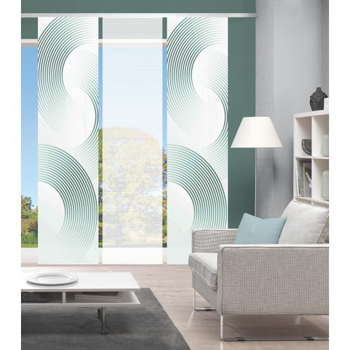 4056751515849 - Schiebegardine VISION BEXON Gr 1 blau (petrol) B60cm H260cm Polyester Gardinen SETSCHIEBEVORHANGBAMBUSDIGITALDRUCK
