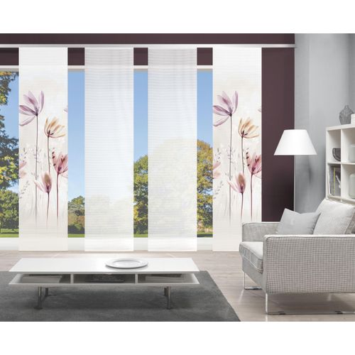 4056751415392 - Schiebegardine VISION S KUKAT lila (flieder natur) B60cm H260cm Polyester Gardinen DIGITALDRUCK