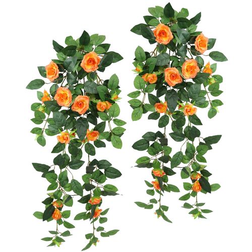 4019844816414 - Kunstblume IGEA Künstlicher Rosenhänger orange B30cm H74cm L11cm Polyester Kunstpflanzen Rosenranke Rosenbogen Rosen Blume Rosengirlande Deko Busch 4019844816414 - Kunstblume IGEA Künstlicher Rosenhänger orange B30cm H74cm L11cm Polyester Kunstpflanzen Rosenranke Rosenbogen Rosen Blume Rosengirlande Deko Busch