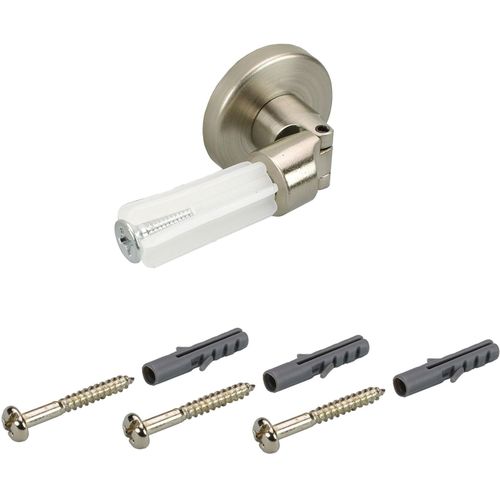 4016318286810 - Träger Gardinenstangenhalterungen Gr Ø 16 cm silberfarben (edelstahlfarben) Gardinenstangenhalter Gardinenstangenhalterungen für Gardinenstangen Ø 16 mm