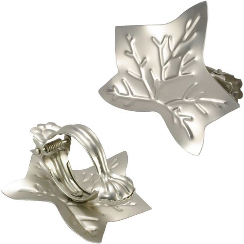 4016318172885 - Dekoklammer »Blatt« Liedeco Gardinen Vorhänge (Packung 2-St) für Gardinen Vorhänge silberfarben 4016318172885 - Dekoklammer »Blatt« Liedeco Gardinen Vorhänge (Packung 2-St) für Gardinen Vorhänge silberfarben