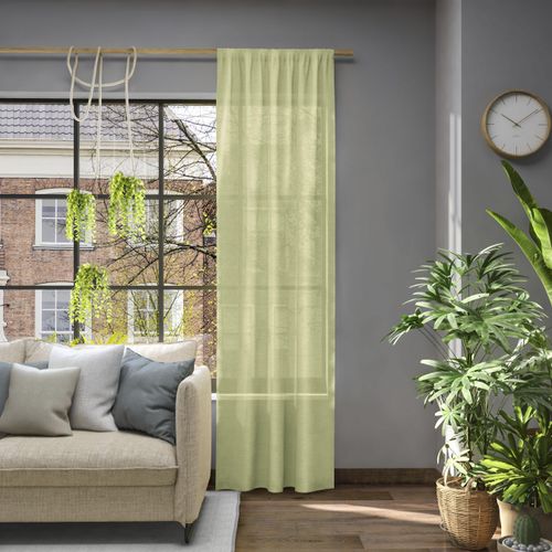 4006470481697 - Vorhang Libre-ECO Neutex for you! Stangendurchzug (1 St) halbtransparent Jacquard Nachhaltig grün
