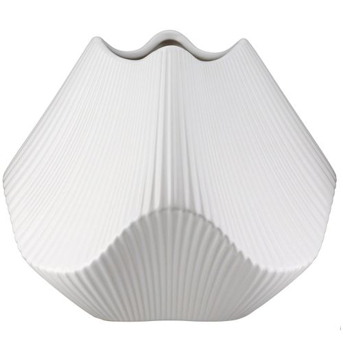 4063387553763 - Tischvase GILDE Vase Lamellen H 185 cm weiß B22cm H185cm T22cm Ø22cm Keramik Vasen