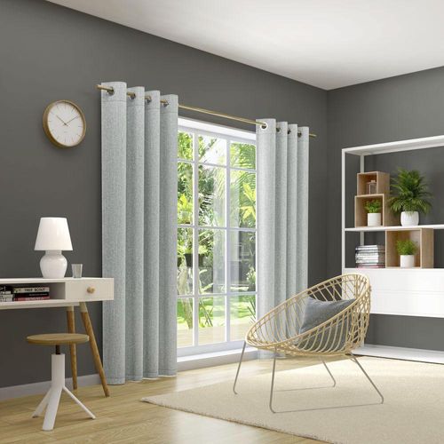 4006470490798 - Vorhang NEUTEX FOR YOU Monza Eco Gardinen Gr 245 cm Ösen 146 cm grau (silbergrau) Ösen Nachhaltig