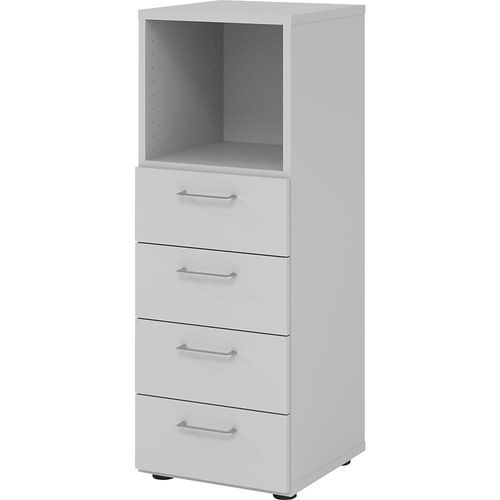 4032062308851 - Schubladenschrank Breno 4 Schübe 1 Fach Metallgriffe B 400 x T 420 x H 1100 mm lichtgrau lichtgrau 4032062308851 - Schubladenschrank Breno 4 Schübe 1 Fach Metallgriffe B 400 x T 420 x H 1100 mm lichtgrau lichtgrau