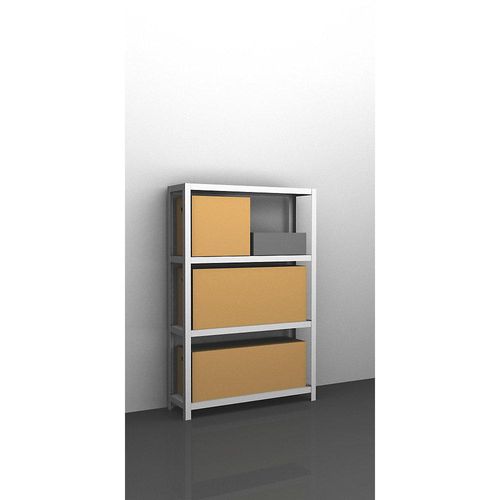 4061753023308 - eurokraft pro Schwerlast-Schraubregal lichtgrau RAL 7035 Regalhöhe 1500 mm Grundregal Breite x Tiefe 1000 x 300 mm 4061753023308 - eurokraft pro Schwerlast-Schraubregal lichtgrau RAL 7035 Regalhöhe 1500 mm Grundregal Breite x Tiefe 1000 x 300 mm