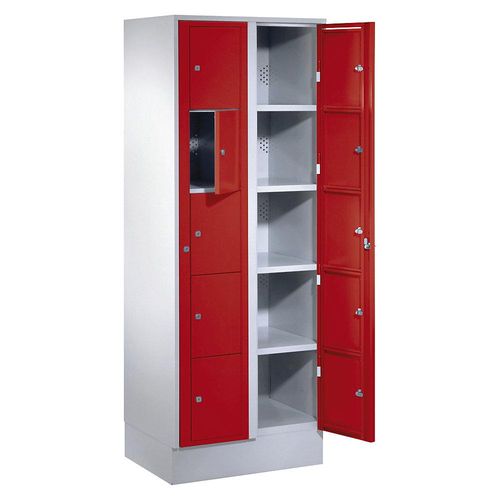 4250618203843 - Verteilerschrank mit Zentraltür Abteilbreite innen 350 mm Breite 700 mm 10 Fächer feuerrot 4250618203843 - Verteilerschrank mit Zentraltür Abteilbreite innen 350 mm Breite 700 mm 10 Fächer feuerrot