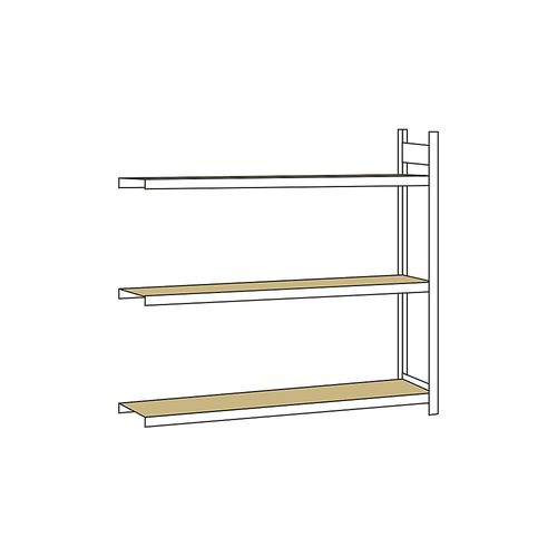 4004514200600 - SCHULTE Weitspannregal mit Spanplatte Höhe 2000 mm Spannweite 2500 mm Anbauregal Tiefe 400 mm