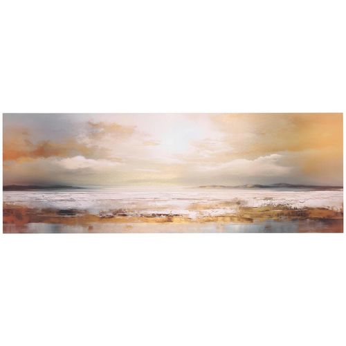 4260770615255 - Aluminiumbild Golden Beach I  Mehrfarbig  Metall  Strand & Meer  rechteckig  140x50x2 cm  einfache und schnelle Anbringung  Bilder und