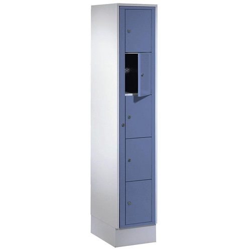 4250618203737 - Wäscheausgabeschrank HxBxT 1800 x 350 x 500 mm 5 Fächer lichtgrau taubenblau Wolf 4250618203737 - Wäscheausgabeschrank HxBxT 1800 x 350 x 500 mm 5 Fächer lichtgrau taubenblau Wolf