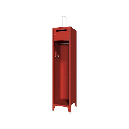 4055955106358 - Feuerwehrschrank mit Füßen Vollblechtür mit Einwurfschlitz 1 Abteil 2 Fächer Pavoy