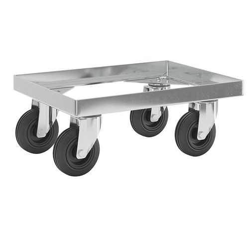 4054666009187 - eurokraft pro Fahrgestell aus Stahl mit Vollgummireifen Tragfähigkeit 250 kg Ladefläche 410 x 310 mm verzinkt 4054666009187 - eurokraft pro Fahrgestell aus Stahl mit Vollgummireifen Tragfähigkeit 250 kg Ladefläche 410 x 310 mm verzinkt