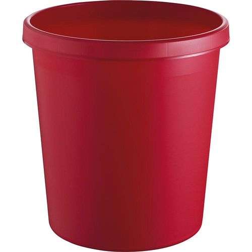 4012086052411 - helit Papierkorb aus Polyethylen Volumen 18 l HxØ 320 x 310 mm rot VE 15 Stk