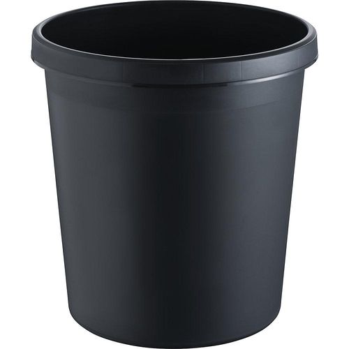 4012086052510 - helit Papierkorb aus Polyethylen Volumen 18 l HxØ 320 x 310 mm schwarz VE 15 Stk
