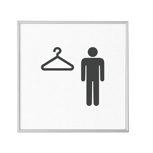 4060081702282 - MADRID Silver Line™ Türschild Piktogramm HxB 120 x 120 mm Umkleide Herren kaiserkraft 4060081702282 - MADRID Silver Line™ Türschild Piktogramm HxB 120 x 120 mm Umkleide Herren kaiserkraft