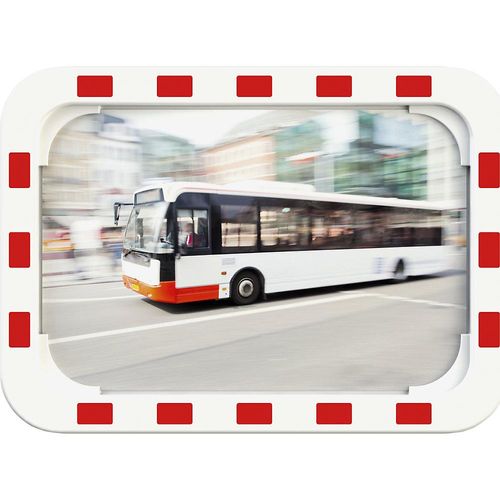 4250912307582 - Dan-MIRROR Verkehrsspiegel mit Universalhalterung rechteckig HxBxT 400 x 600 x 50 mm