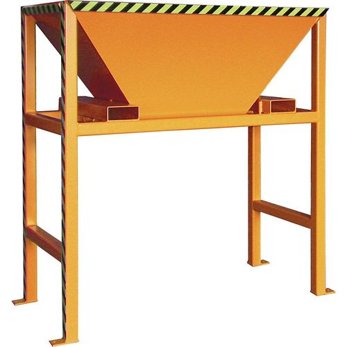 4052462029699 - BTS Befülltrichter Stahlblech Standkonstruktion Einfahrtaschen lackiert L 980 x B 1980 x H 2050 mm gelborange RAL 2000