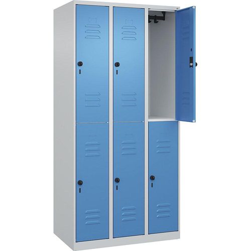4067521357958 - Spind Classic Plus lichtblau lichtgrau 080300-30-S10004 6 Schließfächer 900 x 500 x 1850 cm 4067521357958 C+P-Möbel 4067521357958 - Spind Classic Plus lichtblau lichtgrau 080300-30-S10004 6 Schließfächer 900 x 500 x 1850 cm 4067521357958 C+P-Möbel