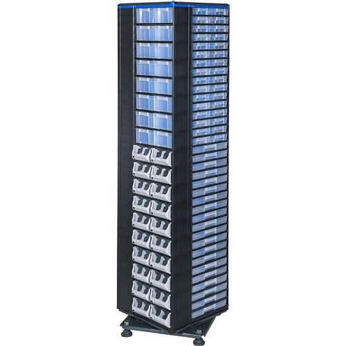 4061753274465 - eurokraft pro Drehständer VARIOPLUS PRO HxBxT 1870 x 445 x 445 mm 282 Schubladen 212 Trennstege 4061753274465 - eurokraft pro Drehständer VARIOPLUS PRO HxBxT 1870 x 445 x 445 mm 282 Schubladen 212 Trennstege