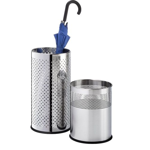 4012086018929 - 2-teiliges Set Schirmständer und Papierkorb Edelstahl Lochblech Ø 244 255 mm kaiserkraft 4012086018929 - 2-teiliges Set Schirmständer und Papierkorb Edelstahl Lochblech Ø 244 255 mm kaiserkraft