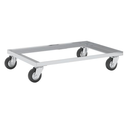 4260316443670 - Aluminium-Fahrgestell Tragfähigkeit 200 kg mit Fadenschutz Polypropylen-Räder schwarz kaiserkraft 4260316443670 - Aluminium-Fahrgestell Tragfähigkeit 200 kg mit Fadenschutz Polypropylen-Räder schwarz kaiserkraft