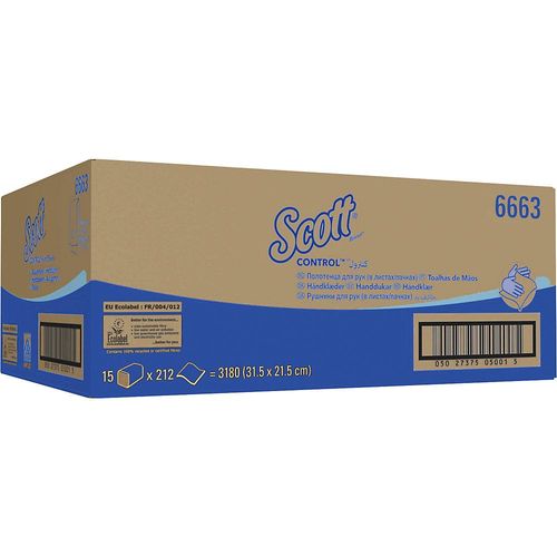 5027375050015 - Kimberly-Clark Papierhandtücher SCOTT Control V-Falz 22 x 32 cm 1-lagige Papierhandtücher Scott Control mit Airflex™-Technologie 2 Kartons = 30 Päckchen à 212 Tücher 5027375050015 - Kimberly-Clark Papierhandtücher SCOTT Control V-Falz 22 x 32 cm 1-lagige Papierhandtücher Scott Control mit Airflex™-Technologie 2 Kartons = 30 Päckchen à 212 Tücher