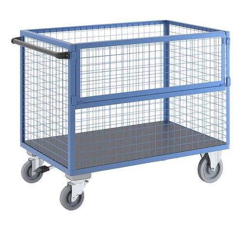 4054666026337 - eurokraft pro Kastenwagen Wände aus Stahlgitter mit Zentralstopp LxBxH 1330 x 800 x 1070 mm 4054666026337 - eurokraft pro Kastenwagen Wände aus Stahlgitter mit Zentralstopp LxBxH 1330 x 800 x 1070 mm