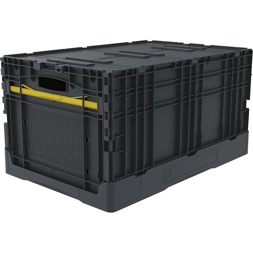 4260670626641 - Klappbehälter 64 ohne Unterteiler mit Deckel Volumen 63 l schiefergrau kaiserkraft 4260670626641 - Klappbehälter 64 ohne Unterteiler mit Deckel Volumen 63 l schiefergrau kaiserkraft