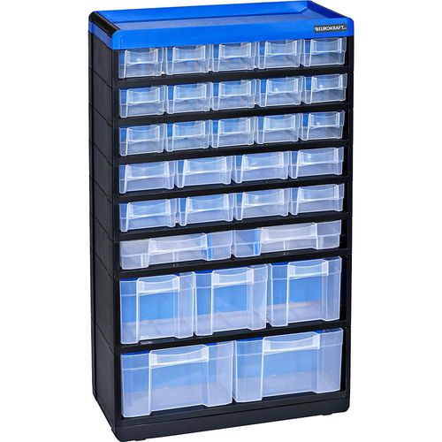4061753274519 - eurokraft pro Kleinteilemagazin VARIOPLUS PRO HxBxT 525 x 300 x 135 mm 30 Schubladen 30 Trennstege 4061753274519 - eurokraft pro Kleinteilemagazin VARIOPLUS PRO HxBxT 525 x 300 x 135 mm 30 Schubladen 30 Trennstege