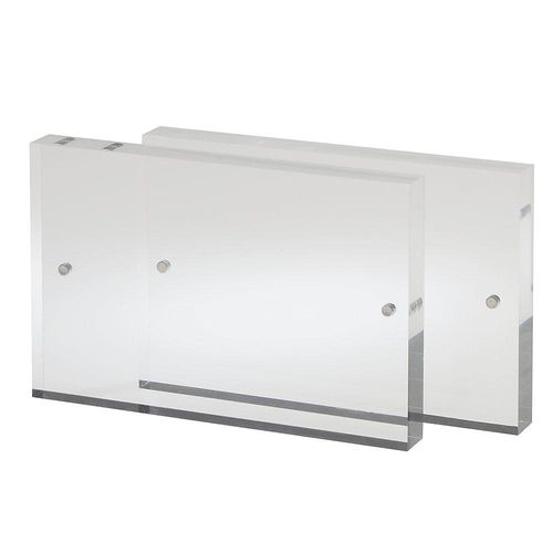 4060081701872 - Tischaufsteller Acryl HxLxB 65 x 100 x 10 mm 2 Scheiben mit 4 Magneten kaiserkraft