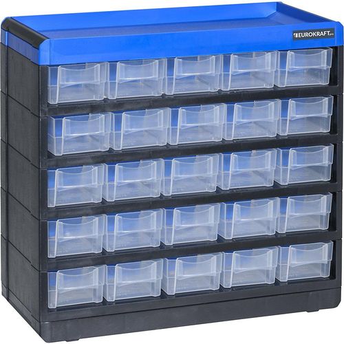 4061753274557 - eurokraft pro Kleinteilemagazin VARIOPLUS PRO HxBxT 285 x 300 x 135 mm 25 Schubladen 25 Trennstege