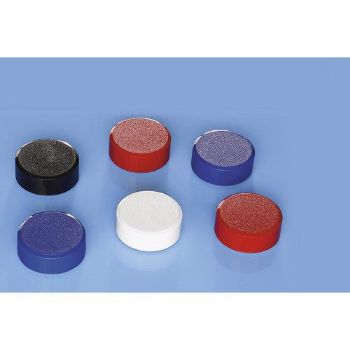 4002390046909 - MAUL Kraftmagnete VE 60 Stk Ø 34 mm Haftkraft 2 kg farbig sortiert weiß rot blau schwarz