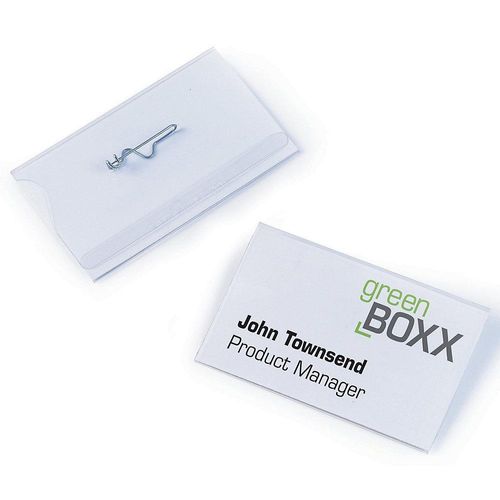 4005546810041 - - Namensschild 90 x 54 mm (b x h) Wellennadel transparent 50 St Pack Befestigungstechnik Wellennadel