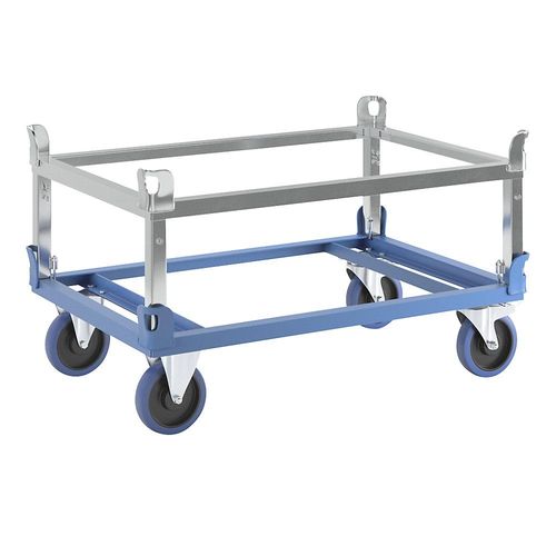 4054666023558 - eurokraft pro Paletten-Fahrgestell mit Aufsetzrahmen Tragfähigkeit 1000 kg blau 4054666023558 - eurokraft pro Paletten-Fahrgestell mit Aufsetzrahmen Tragfähigkeit 1000 kg blau