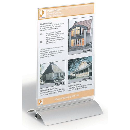 4005546802220 - Tischaufsteller Presenter T-Form A5 glasklar für beidseitige Präsentation 4005546802220 Durable