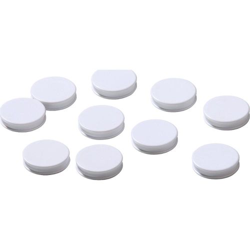 8712752108164 - Magnet für Glasboards Whiteboards VE 10 Stk Ø 25 mm weiß mit Kunststoffkappe kaiserkraft